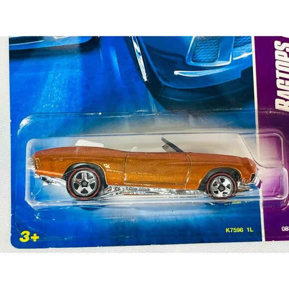 Hot Wheels 2007 Ragtops & Roadsters 70 Chevelle Convertible Orange Redline - Picture 2 of 6
